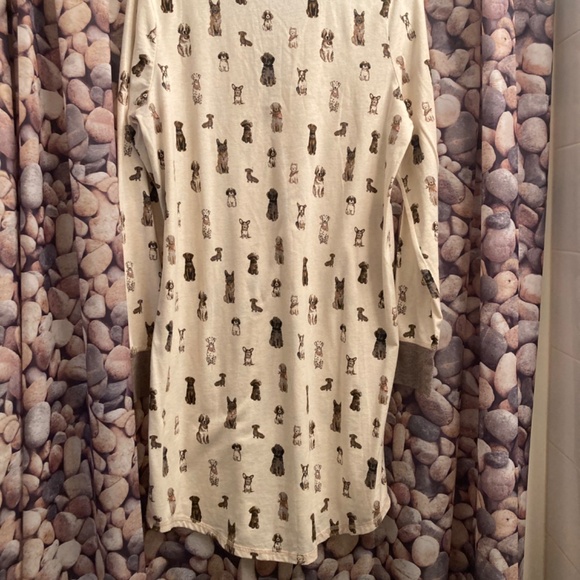 Denver Hayes - dog print long sleeve nightgown Sz SM - Picture 6 of 6
